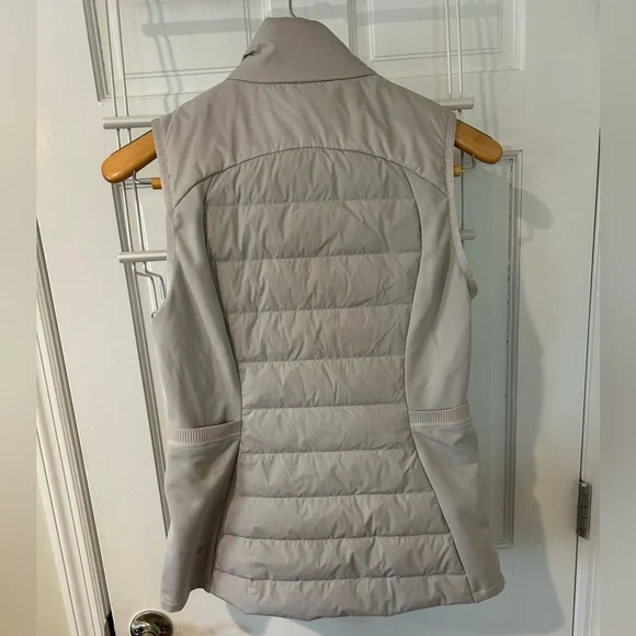 Lululemon Athletica Down For It All Light Gray Down Filled Puffer Vest - Picture 2 of 5